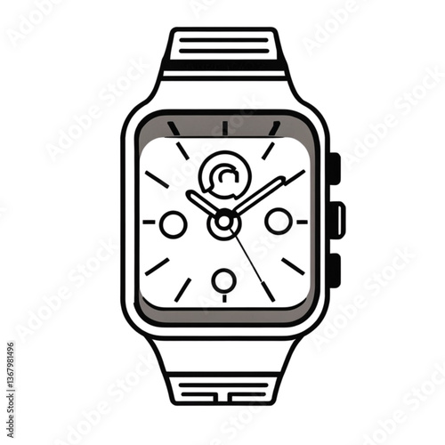 スマートウォッチ白背景｜Smartwatch with White Background