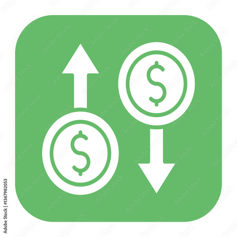 Obraz premium Increase and Decrease in Rate Icon