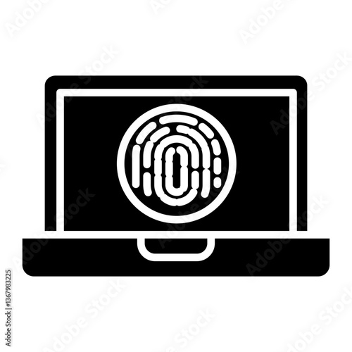 Biometric Laptop Icon