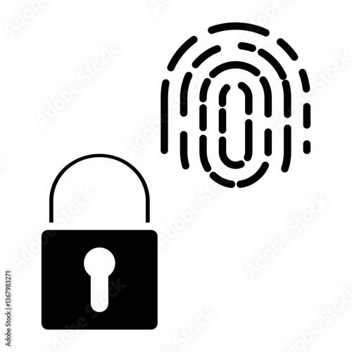 Biometric Padlock Icon