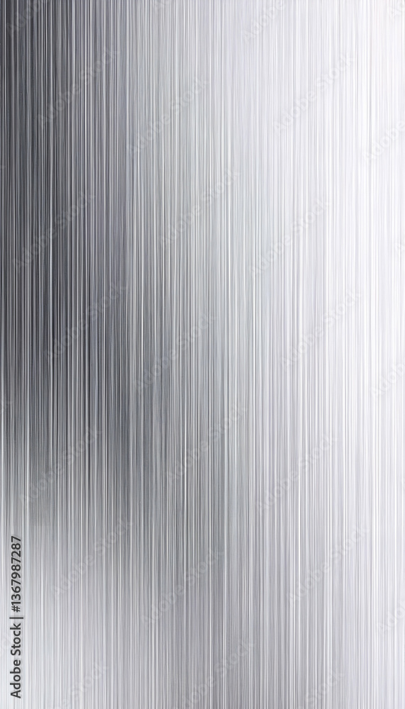 Obraz premium Brushed metal texture with vertical lines, gradient from dark to light gray