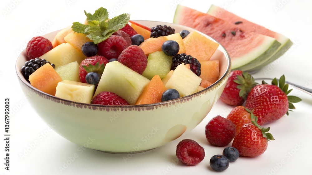 Fresh Fruit Salad with Mixed Berries and Melons – Healthy Summer Dessert
Fresh Fruit Salad with Mixed Berries and Melons – Healthy Summer Dessert