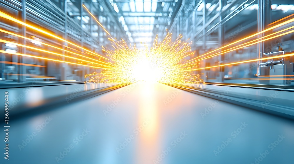 Fototapeta premium Futuristic 3D rendering of a gigantic
