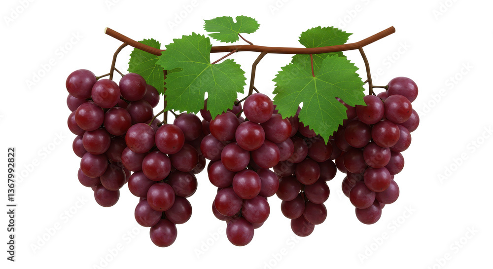 Isolated Red Grapes Isolated Red Grapes