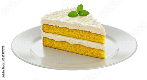 Isolated Slice of Cake
