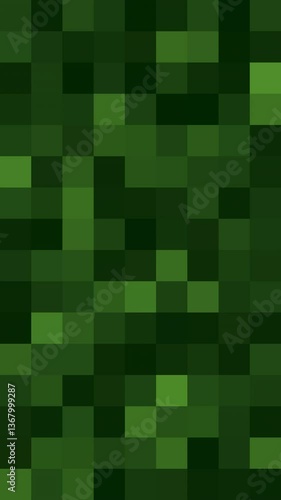 Abstract green tiles background geometric pulsating transformations animation motion graphics design 4k video. Digital technology, futuristic sci-fi concept.