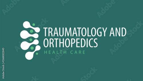 Logo for traumatology and orthopedics. Vector illustration