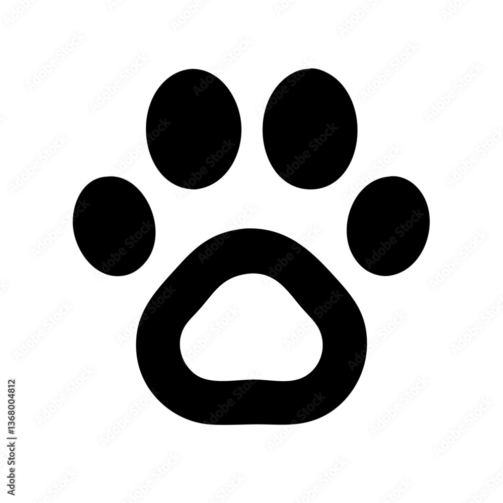 Fototapeta premium Paw Print Icon 