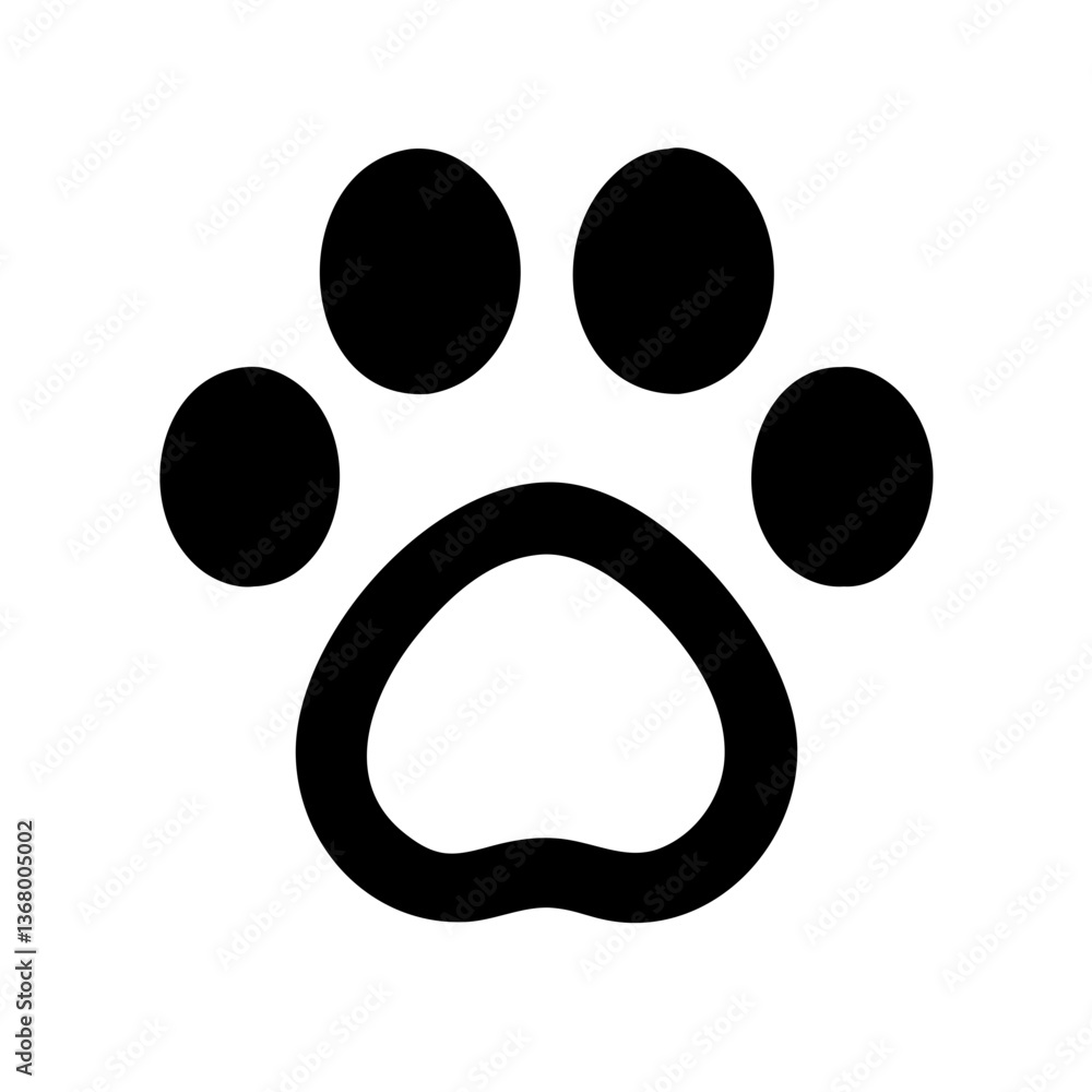 Fototapeta premium Paw Print Icon 