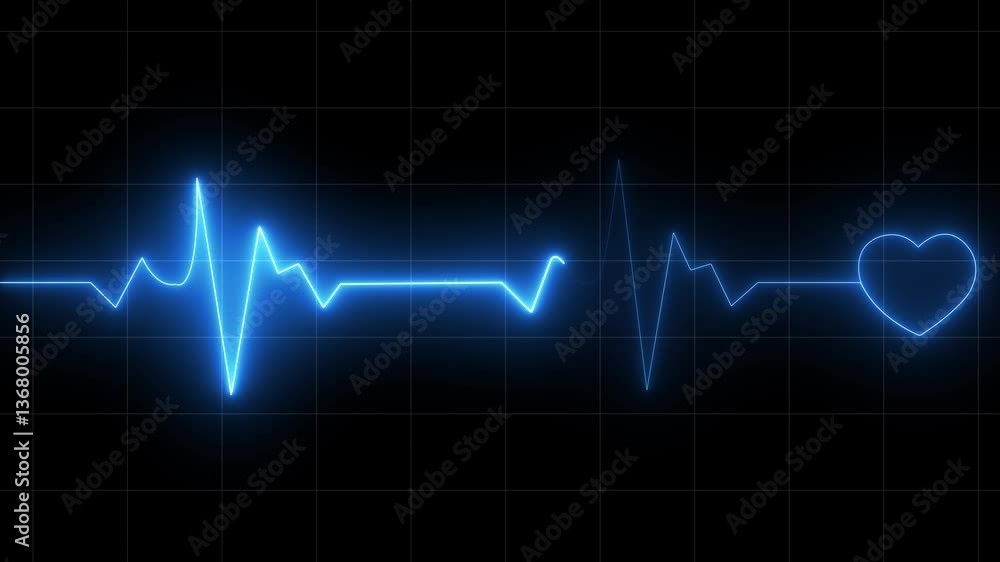 heart beat line icon animation .Neon line heart beat line animation on black background. heart beat icon. black background blue icon heart beat line icon animation .Neon line heart beat line animation on black background. heart beat icon. black background blue icon