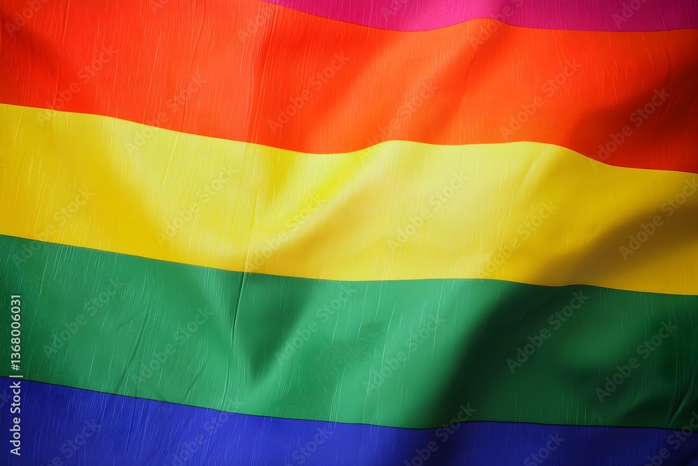 Vibrant rainbow flag symbolizing diversity and LGBTQ+ pride. pride month concept Vibrant rainbow flag symbolizing diversity and LGBTQ+ pride. pride month concept