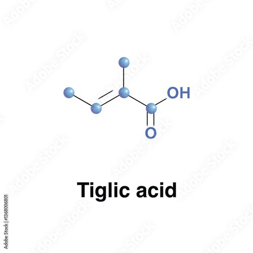Tiglic Acid Monocarboxylic Unsaturated Organic Acid. Molecular Print of Secretion of Certain Beetles Found In Croton Oil