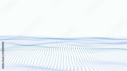 Abstract blue lines wave pattern. Modern background design. 4k video seamless loop	
