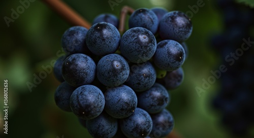 Wallpaper Mural Close-up of a vibrant cluster of Muscadine grapes with dark, luscious skin Torontodigital.ca
