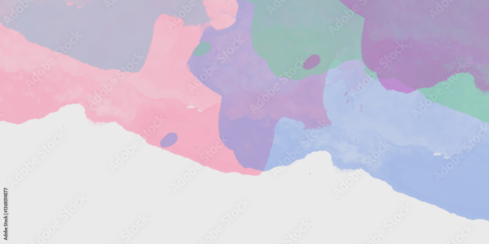 Obraz premium watercolor aesthetic pastel color background. abstract watercolor hand painted background. Blue abstract backdrop with pink splashes and white spot. Mixed color painted abstract watercolor brush strok