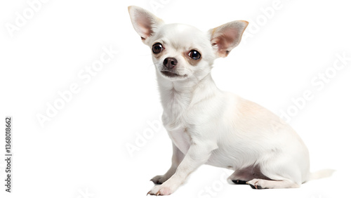 Adorable White Chihuahua Puppy