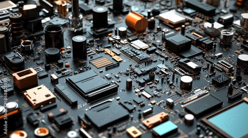 Circuit board intricate detail close-up Circuit board intricate detail close-up