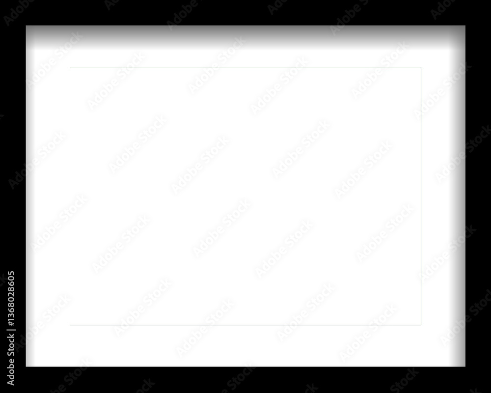 Obraz premium Black rectangular photo or picture frame template.