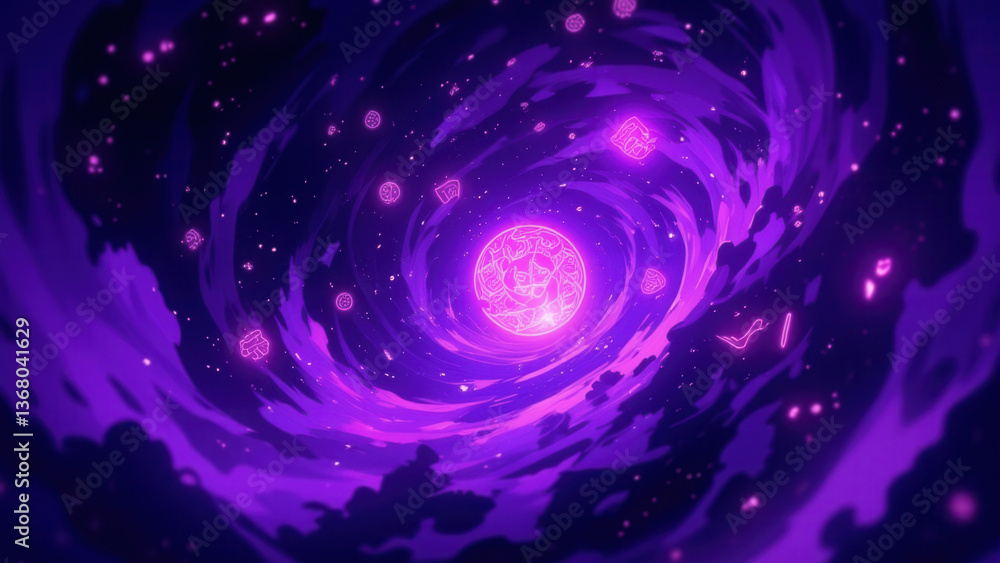 Fototapeta premium anime wallpaper abstract illustration background