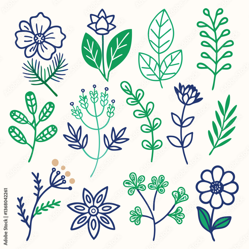 flower with buds and leaves, vector collection and Rose silhouette on a transparent background. flower with buds and leaves, vector collection and Rose silhouette on a transparent background.