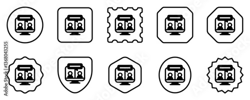 Editable online meeting, conference, chat vector icon. Remote work, job, profession, freelance. Part of a big icon set family. Perfect for web and app interfaces, presentations, infographics, etc