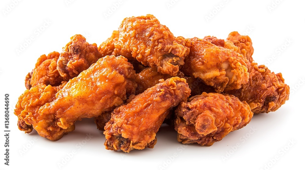 Crispy Fried Chicken Wings: A Delicious Pile of Golden-Brown, Seasoned Chicken Wings Crispy Fried Chicken Wings: A Delicious Pile of Golden-Brown, Seasoned Chicken Wings