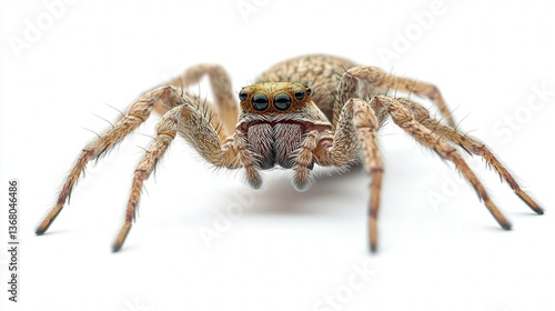 Wallpaper Mural Macro shot of a jumping spider with vivid details on a white background. Torontodigital.ca