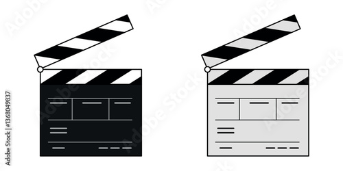Clapperboard, cinema, film, movie scene icon design