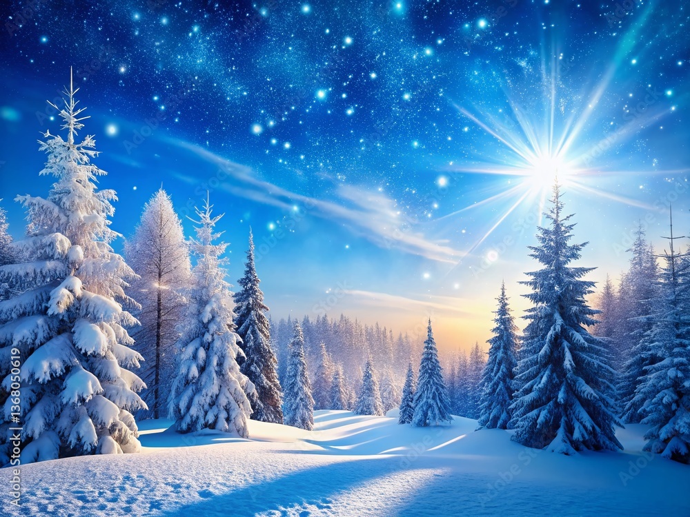 Serene Winter Wonderland: Snowy Landscape with Falling Snowflakes - 4K Video Background Serene Winter Wonderland: Snowy Landscape with Falling Snowflakes - 4K Video Background