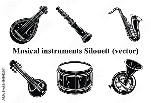  The Art of Musical Instrument Silhouettes,Melodic Silhouettes 