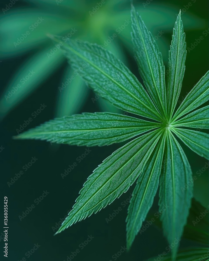 Close-up view of vibrant green leaves showcasing intricate textures against a soft blurred background Close-up view of vibrant green leaves showcasing intricate textures against a soft blurred background