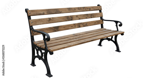 Isolated Park Bench