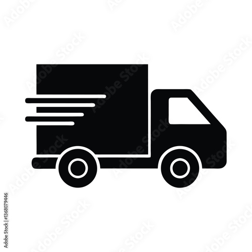 Illustration of a delivery truck with a trailer on the road