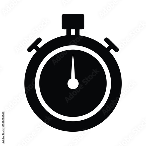 Vector illustration of a stopwatch icon with a metal design on a white background Free Download Vector illustration of a stopwatch icon with a metal design on a white background - GFXLoad