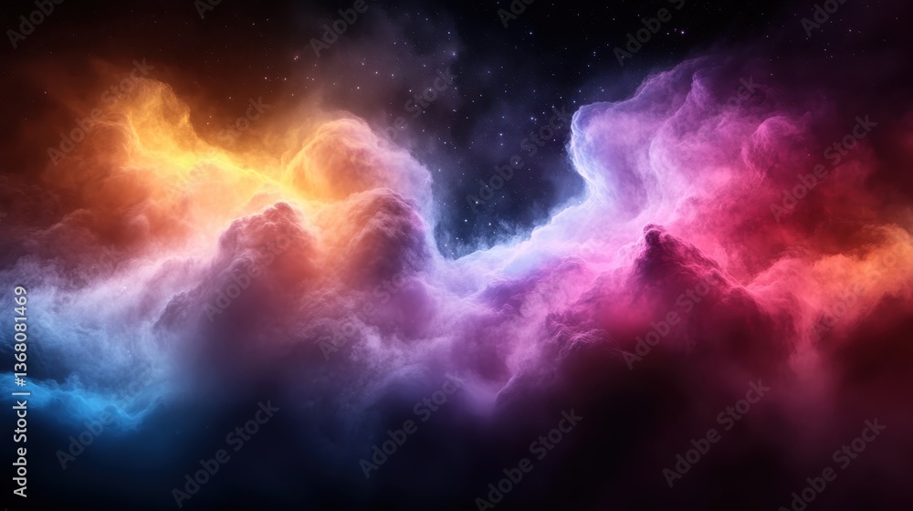 This abstract image features swirling clouds of cosmic gases and vibrant colors, evoking emotions of wonder, mystery, and the beauty of space in all its glory. This abstract image features swirling clouds of cosmic gases and vibrant colors, evoking emotions of wonder, mystery, and the beauty of space in all its glory.