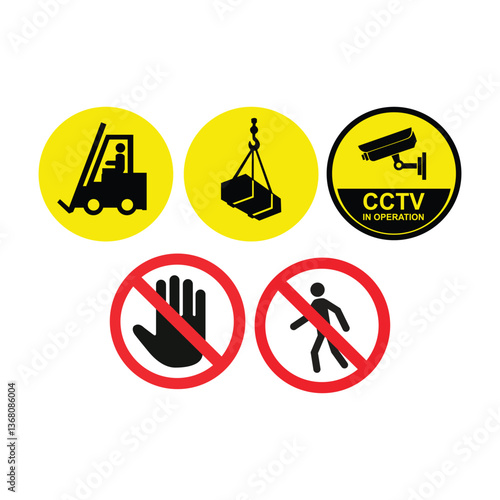 mandatory safety signs Icon illustration Vol 10