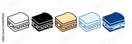 Sandwich  Icon Set Multiple Style Collection