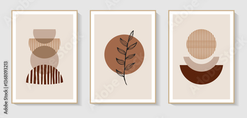 Wall Boho Picture Modern Poster Print for Living Room Home Decor. Boho wall Art Set of 3 Prints, Boho Wall Art, Line art flowers, Printable Modern Art Poster Bundle.