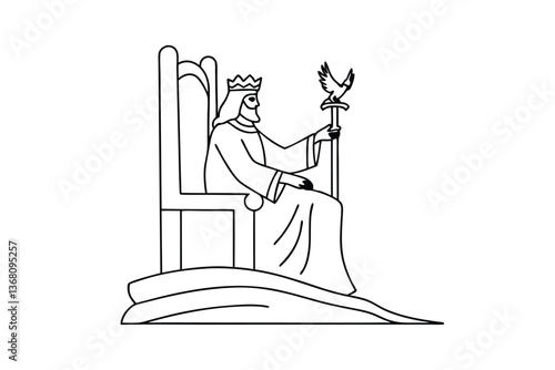 King, Throne, Power, Royalty, Majesty, Crown, Bird, Sword, Ruler, Empire
