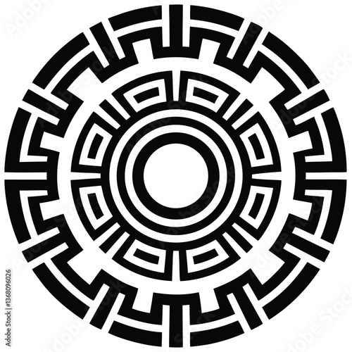 vector of a greek meander pattern