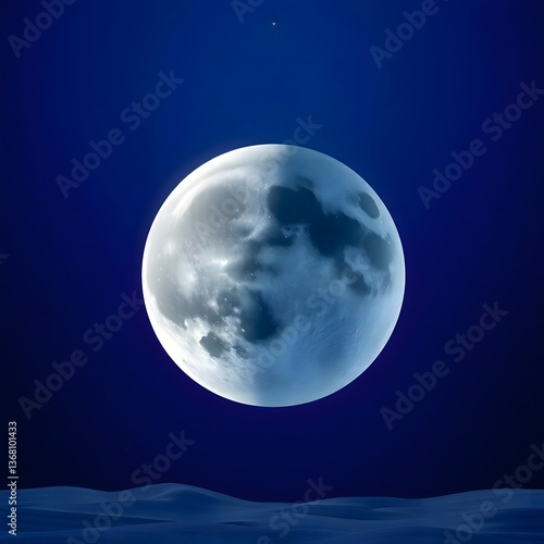full moon in the night sky