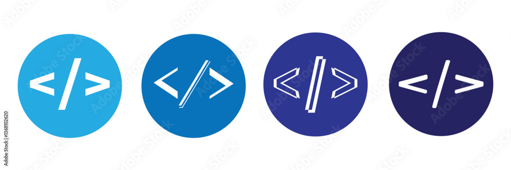 Code icon. Code html signs. Program coding icons. Coding sign. Stock vector illustration. Code icon. Code html signs. Program coding icons. Coding sign. Stock vector illustration.