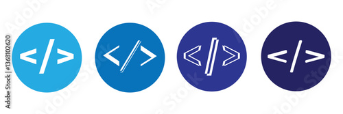 Free Download Code icon. Code html signs. Program coding icons. Coding sign. Stock vector illustration. - GFXLoad