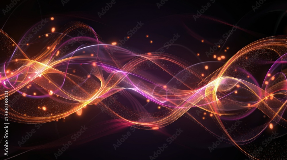 Obraz premium Abstract connections in a network, with lines and circles glowing softly.