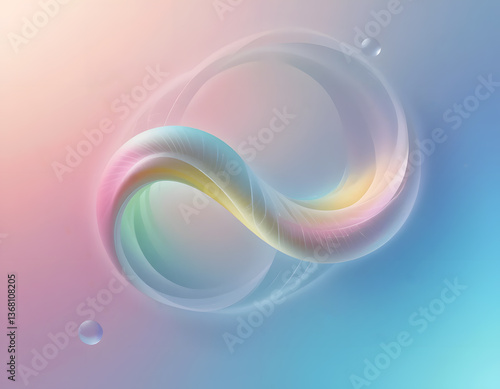 Colorful Infinity Loop with Gradient Spheres