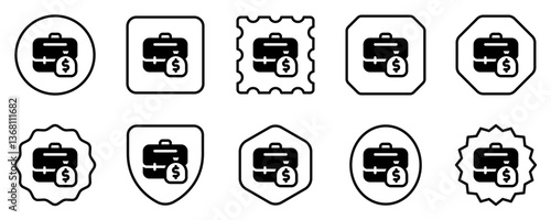 Editable salary, briefcase, profession, money, wage, paycheck evector icon. Business, work, job. Part of a big icon set family. Perfect for web and app interfaces, presentations, infographics, etc