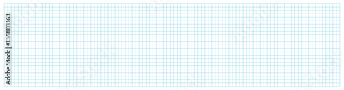 Seamless blue grid paper background. Minimalistic squared notebook page template with thin light blue lines on a white background. Ideal for educational designs, technical drawings, math exercises.