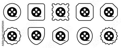 Editable film reel, movie roll vector icon. Movie, cinema, entertainment. Part of a big icon set family. Perfect for web and app interfaces, presentations, infographics, etc