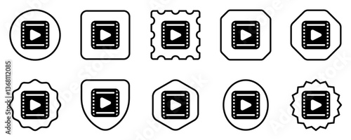Editable movie clip, trailer vector icon. Movie, cinema, entertainment. Part of a big icon set family. Perfect for web and app interfaces, presentations, infographics, etc