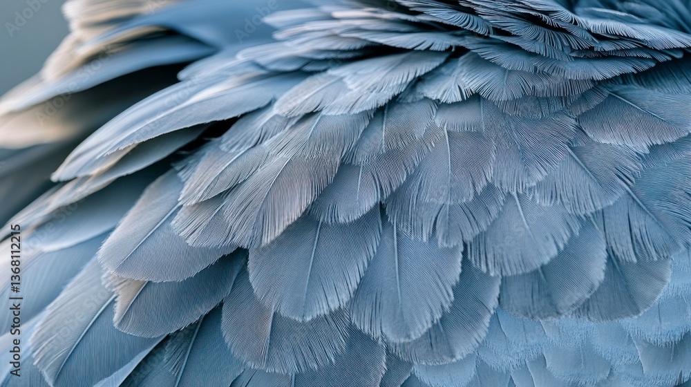 Fototapeta premium Close-up Grey Crane Feather Texture